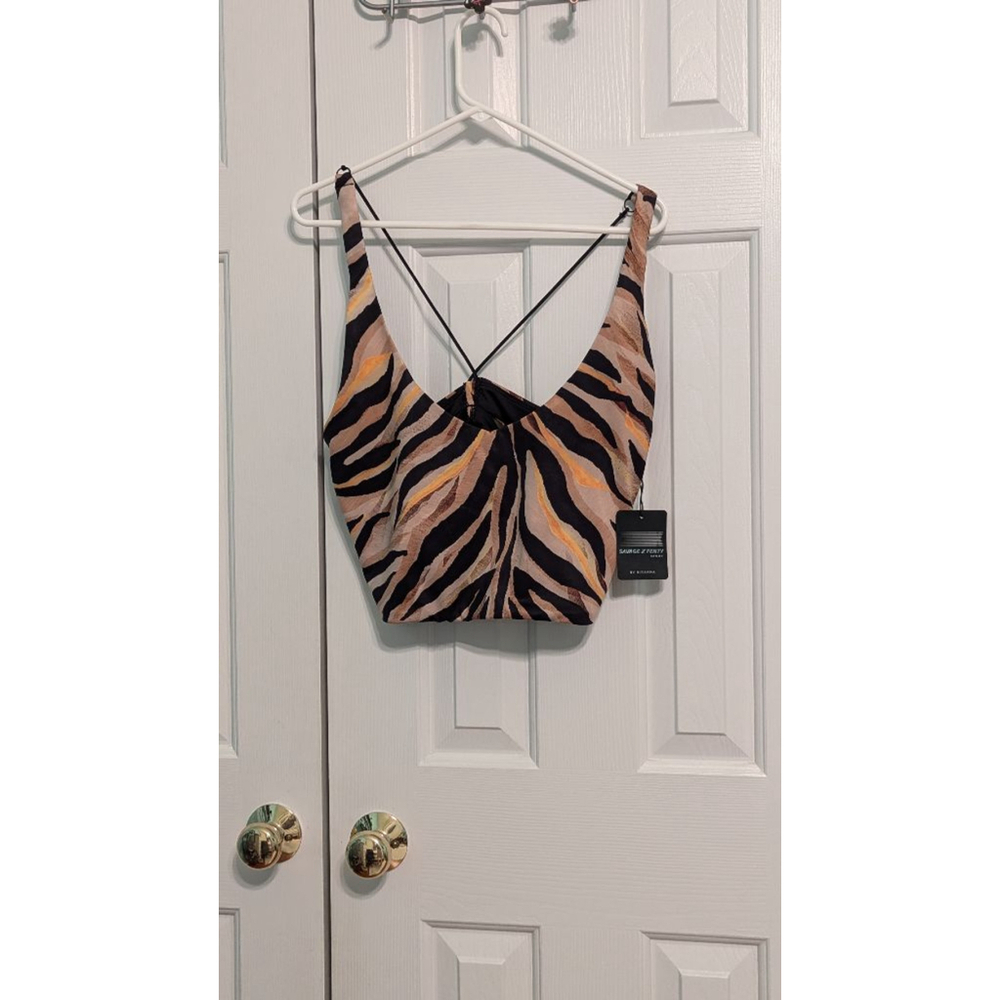 Savage X Fenty Women's Crop Top 3X Brown